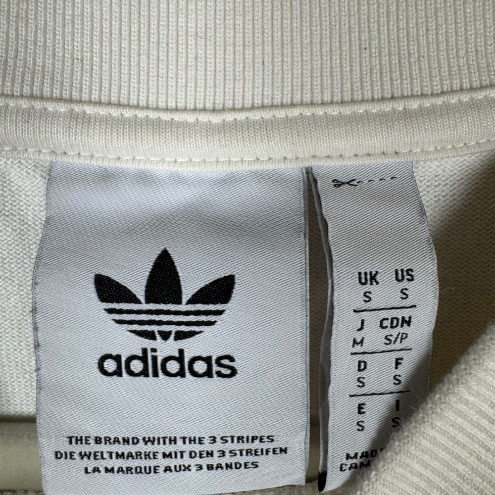 Adidas Originals OLPC Mens Pocket T-Shirt Off-White Cream Graphic Patch Small S - Picture 3 of 7